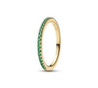 Timeless Ring für Damen, IP Gold, grüne Kristalle