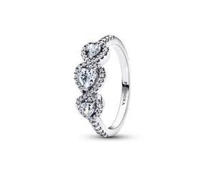 Timeless Trinity Halo-Ring für Damen, Sterlingsilber