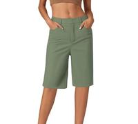 TIMELYE Caprihose Damen Sommer Casual 3/4 Hose Atmungsaktiv Outdoor Jogginghose Wanderhose Stretch Leichte Sommerhose mit Taschen Freizeit Leichte Sommerhose Crop Büro Bürohose