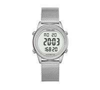 TIMEURE Damen Schrittzähler Uhr, Stilvolles Design, gut ablesbar, zeichnet Kalorien, Schritte, Kilometerstand, Countdown und Alarm auf, mit Hintergrundbeleuchtung, TU-2401 (Silber mit Diamanten)