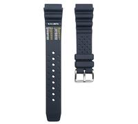 Timewheel 20 mm weiches Gummi-Uhrenarmband, kompatibel mit vielen Citizen Aqualand Promaster Taucheruhren (Tiefenmessung, ND-Limit, gedruckt in Füßen) (schwarz)