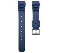 Timewheel Uhrenarmband aus Urethan-Gummi, gebogen, 20 mm, für Taucheruhren, kompatibel mit vielen Seiko- und Citizen-Sportuhren, Dunkelblau
