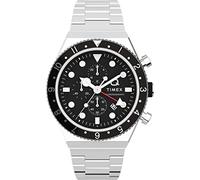 Timex 40 mm Q GMT Chronograph Silver One Size