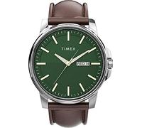 Timex Classics TW2V20900 Herren-Armbanduhr mit Lederarmband, 45 mm