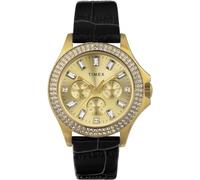 Timex Damen Multi Dial Uhr mit Leder Armband Kaia