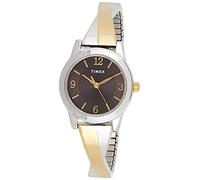 Timex - Damen Stretch Armreifen 25mm Womens Black Dial Zweifarbige Erweiterungsbanduhr TW5M38700