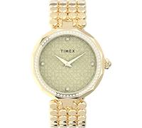 Timex Damen Trend 34mm Uhr - Gold-Ton-Gehäuse mit Champagner-Zifferblatt und Rose Gold-Ton-Armband TW2V02500