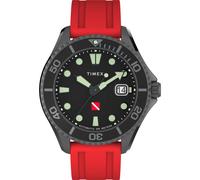 Timex Deep Water Tiburon Automatic Rot Herren Armbanduhr TW2W21000 Einheitsgröße