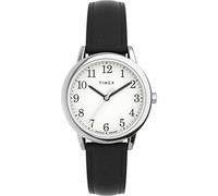 Timex Easy Reader Damen-Armbanduhr, 30 mm, schwarzes Armband, wei es Zifferblatt, silberfarbenes GEH use, Schwarz