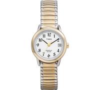 Timex Easy Reader Damen-Armbanduhr, Zweifarbig, extra lang, 25 mm, Quarzuhr, Chronograph