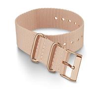 Timex Einlagiger 20 mm Slip-Thru Strap, Rosa/Roségold-Ton, 20mm, Modern