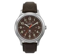 Timex Expedition Field Herren-Armbanduhr, 36 mm, braunes Armband, braunes Zifferblatt, silberfarbenes Gehäuse