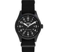 Timex Expedition Field Post Solar TW2Y31900 - Orologio al quarzo da Uomo, 36 mm, cinturino in Tessuto ecologico Nero Con quadrante Nero e vetro Zaffiro