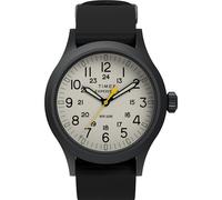 Timex Expedition Scout Herren-Armbanduhr, 40 mm, schwarz, einlagig, natürliches Zifferblatt, schwarzes Gehäuse