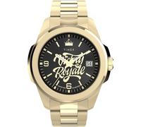Timex Fortnite Essex Herren-Armbanduhr, 45 mm, goldfarbenes Armband, schwarzes Zifferblatt, goldfarbenes Gehäuse