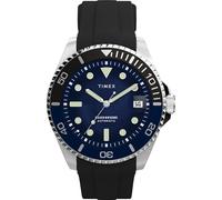 Timex Harborside Coast Automatikuhr für Herren, 40 mm, Schwarz/Silberfarben/Blau, Classic