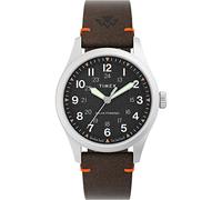 Timex Herren Analog Mechanisches Handaufzugswerk Uhr mit Edelstahl Armband TW2V72100VQ