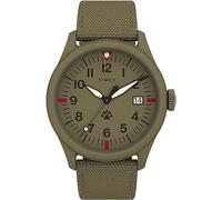 Timex Herren-Armbanduhr Expedition North, 43 mm, umweltfreundliches, zweiteiliges Armband mit Schnellverschluss, hellbraunes Zifferblatt, Gehäuse TW2W23500