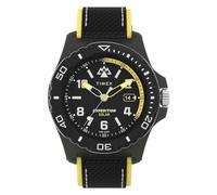 Timex Herren-Armbanduhr Expedition North, 46 mm, schwarzes, umweltfreundliches, zweiteiliges Armband mit Schnellverschluss, schwarzes Zifferblatt, schwarzes Gehäuse TW2V66200