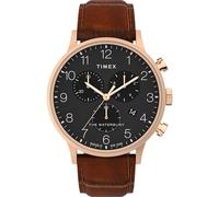 Timex Herren-Armbanduhr Waterbury Chronograph 40 mm Lederband TW2Y54300