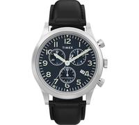 Timex Herren-Armbanduhr Waterbury Chronograph 42 mm Lederband TW2Y54100