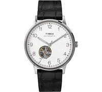 Timex Herren Automatik Analog Uhr Waterbury mit Leder Armband