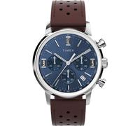 Timex Herren Chronograph Uhr mit Leder Armband Marlin