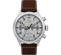 Timex Uhr Waterbury Ace Pan Am Edition Chronograph Herren Quarz Silber One Size