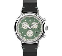Timex Herren Chronograph Uhr mit Leder Armband Waterbury Standard
