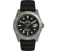 Timex Herren Deep Water Reef 41mm Uhr, Schwarz/Titanium/Schwarz/Silber, Casual