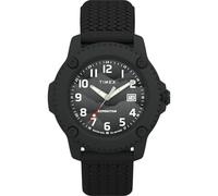 Timex Herren Expedition Timber 42mm Quarzuhr - Schwarzes Silikonarmband mit schwarzem Zifferblatt und Gehäuse TW4B34800