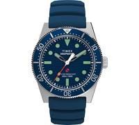 Timex Herren Uhr Deep Water Reef 41mm, Blau/Edelstahl/Blau, Täglich
