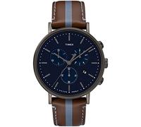 Timex HerrenArmbanduhr Chronograph Quarz Leder TW2R37700