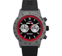 Timex Ironman Adrenaline Herren-Armbanduhr, 44 mm, schwarzes Armband, schwarzes Zifferblatt, Gunmetal Gehäuse, Schwarz