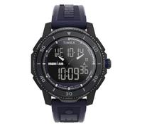 Timex Ironman Adrenaline Herren-Armbanduhr, 46 mm, blaues Armband, digitales Zifferblatt, schwarzes Gehäuse