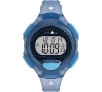 Timex Ironman Damen-Armbanduhr, 34 mm, blaues Polyurethan-Armband, digitales Ziffernblatt, blaues Gehäuse TW5M65800