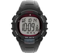 Timex Ironman Essential Herren-Armbanduhr, 44 mm, schwarzes Polyurethan-Armband, digitales Ziffernblatt, schwarzes Gehäuse TW5M64400