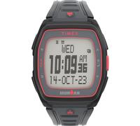 Timex Ironman T300 Armbanduhr, Unisex, 42 mm, schwarzes Silikonarmband, digitales Zifferblatt, schwarzes Gehäuse TW5M62600