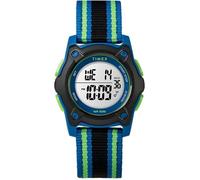 Timex Kids Time Machines Digital 35mm Blau/Schwarz/Grün Doppellagiges Nylonband Uhr TW7C26000
