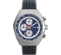Timex Legacy Tonneau Herrenuhr, 42 mm, blaues zweiteiliges blaues Zifferblatt, Edelstahlgehäuse