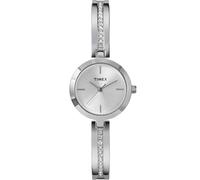 Timex Main Street Damen-Armbanduhr, 25 mm, silberfarbenes Armband, silberfarbenes Zifferblatt, silberfarbenes Gehäuse, silber