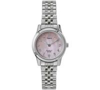 Timex Main Street Damen-Armbanduhr, 25 mm, silberfarbenes Edelstahl-Stretcharmband, Perlmutt-Zifferblatt, silberfarbenes Gehäuse TW2W35200