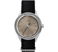 Timex Marlin 40mm Herrenuhr Schwarz/Edelstahl/Hellbraun Modern, Schwarz/Edelstahl/Hellbraun, Modern