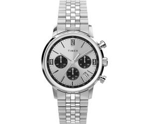 Timex Marlin Chrono Herren Silber Uhr TW2W10400 Einheitsgröße