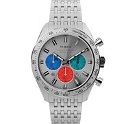 Timex Men s Waterbury Diver Chronograph 41mm Watch Silver-Tone Dial Stainless Steel Case & Bracelet