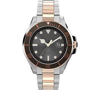 Timex Men's Harborside Coast 43mm Watch Black Dial & Top Ring with Two-Tone Rose Case & Stainless Steel Bracelet