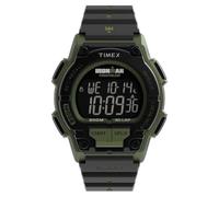 Timex Ironman Classic Herren-Armbanduhr, 42 mm, schwarzes Armband aus Kunstharz, digitales Zifferblatt, grünes Gehäuse TW5M64900