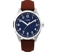 Timex Men's Main Street 42mm Leather Strap Watch