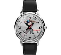 Timex Monopoly-Armbanduhr für Herren, Schwarz/Edelstahl/Silberfarben