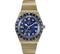 Timex Q-Damenuhr, 36 mm, Goldfarben/Goldfarben/Blau